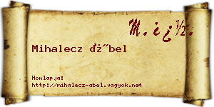 Mihalecz Ábel névjegykártya
